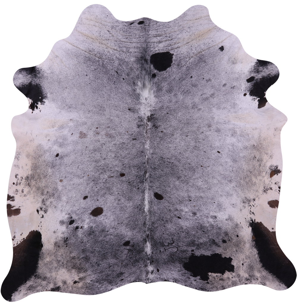 Black Salt & Pepper Natural Cowhide Rug - XX-Large 7' 9"H x 7' 8"W