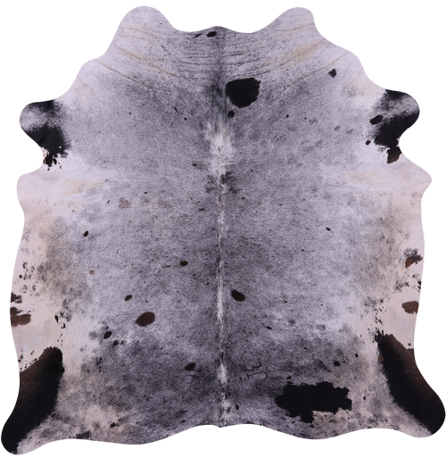 Black Salt & Pepper Natural Cowhide Rug - XX-Large 7' 9