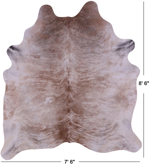Light Brindle Natural Cowhide Rug - XX-Large 8' 6
