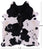Black & White Natural Cowhide Rug - XX-Large 8' 4"H x 7' 0"W