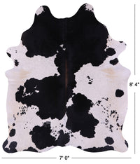 Thumbnail for Black & White Natural Cowhide Rug - XX-Large 8' 4