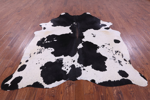 Black & White Natural Cowhide Rug - XX-Large 8' 4