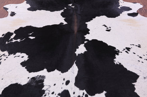 Black & White Natural Cowhide Rug - XX-Large 8' 4