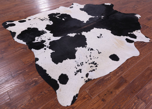 Black & White Natural Cowhide Rug - XX-Large 8' 4