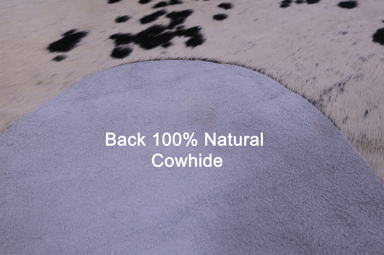 Black & White Natural Cowhide Rug - XX-Large 8' 4"H x 7' 0"W