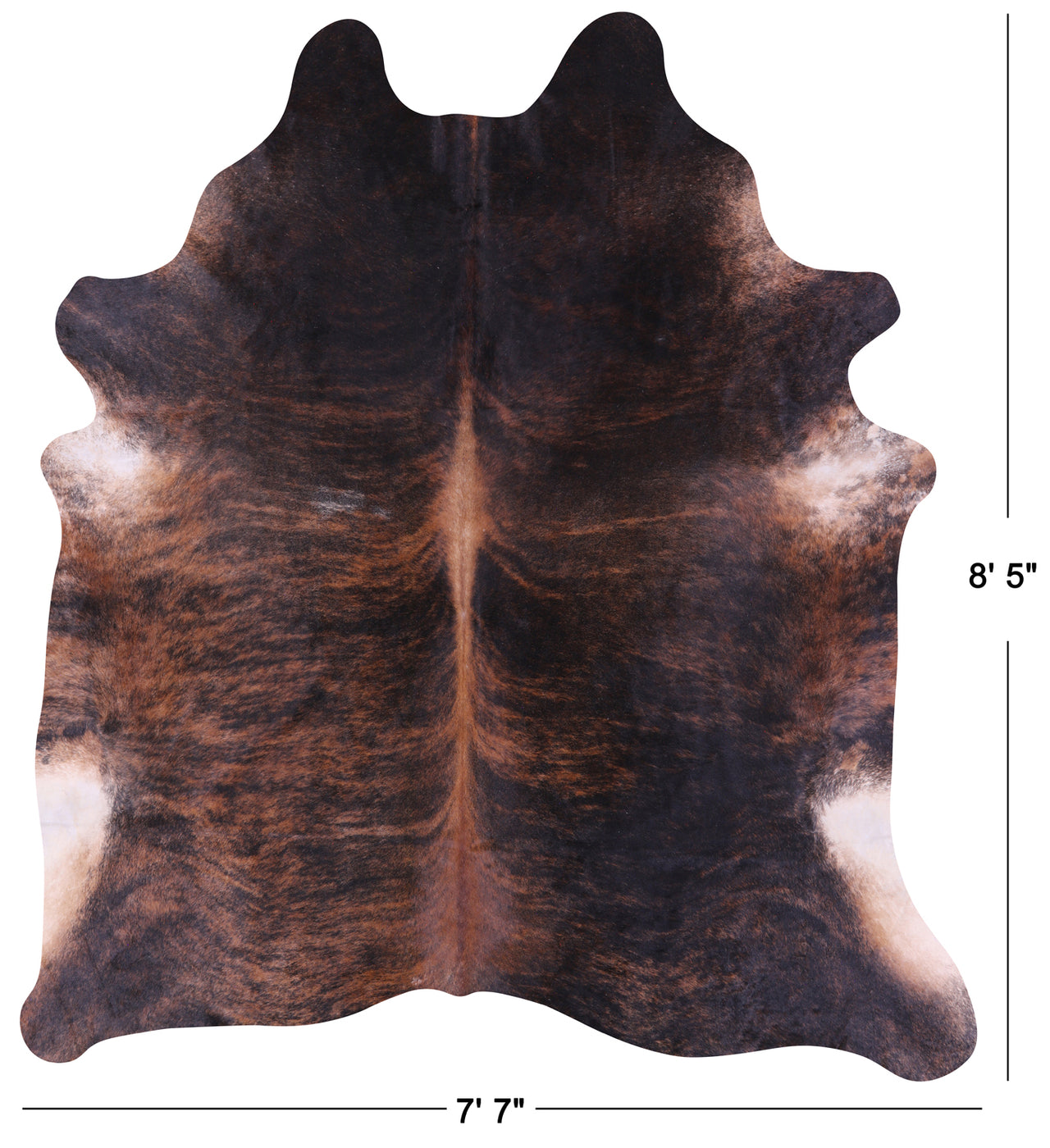 Brindle Natural Cowhide Rug - XX-Large 8' 5"H x 7' 7"W