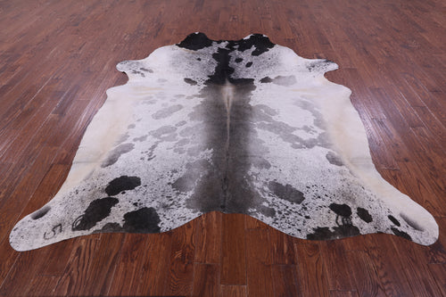 Black Salt & Pepper Natural Cowhide Rug - XX-Large 8' 4