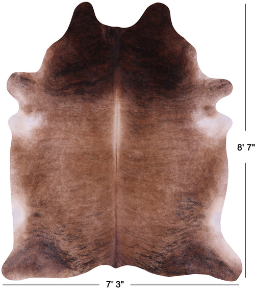 Light Brindle Natural Cowhide Rug - XX-Large 8' 7