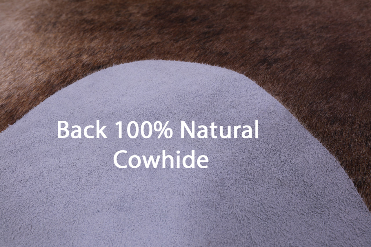 Light Brindle Natural Cowhide Rug - XX-Large 8' 7"H x 7' 3"W