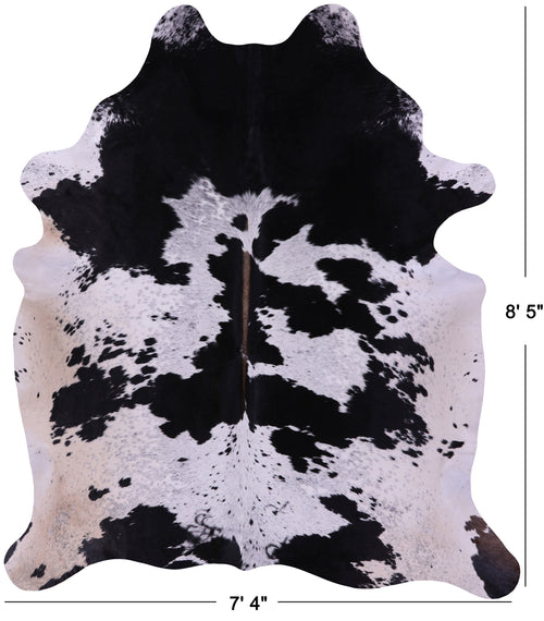 Black & White Natural Cowhide Rug - XX-Large 8' 5