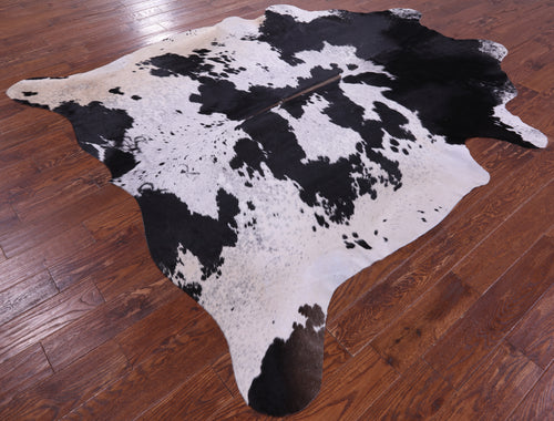 Black & White Natural Cowhide Rug - XX-Large 8' 5