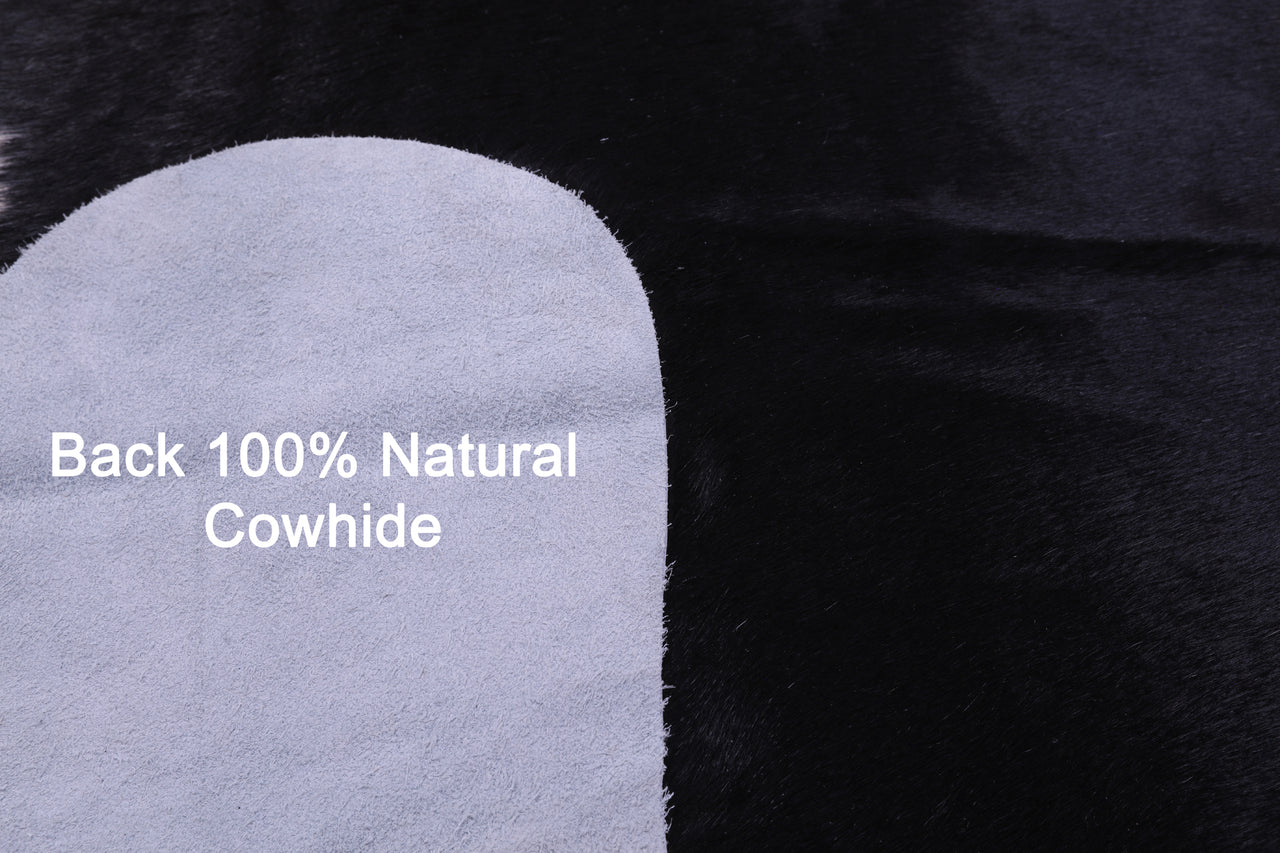 Black & White Natural Cowhide Rug - XX-Large 8' 9"H x 7' 7"W