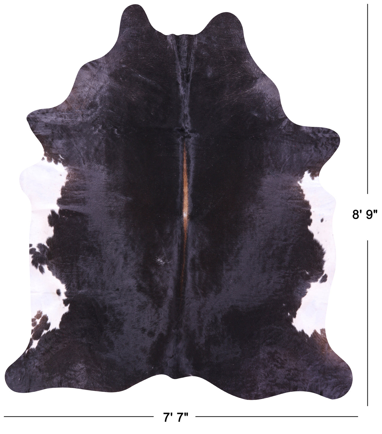 Black & White Natural Cowhide Rug - XX-Large 8' 9"H x 7' 7"W