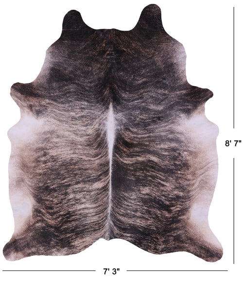 Light Brindle Natural Cowhide Rug - XX-Large 8' 7