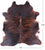 Dark Brindle Natural Cowhide Rug - XX-Large 8' 8"H x 7' 8"W