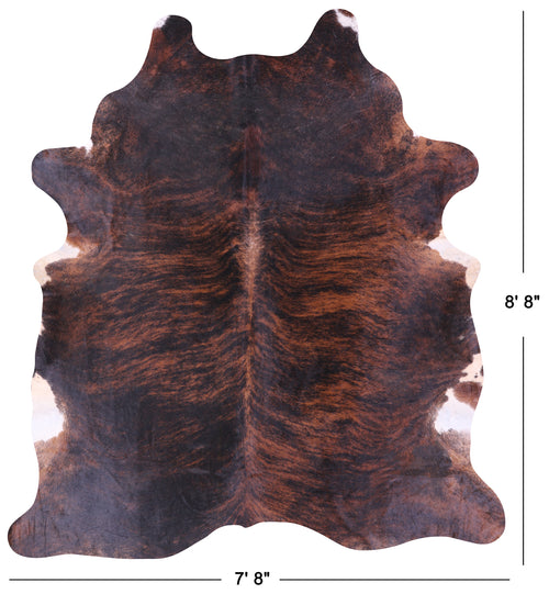 Dark Brindle Natural Cowhide Rug - XX-Large 8' 8