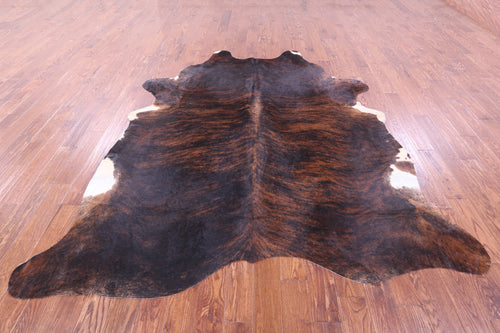 Dark Brindle Natural Cowhide Rug - XX-Large 8' 8