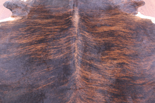 Dark Brindle Natural Cowhide Rug - XX-Large 8' 8