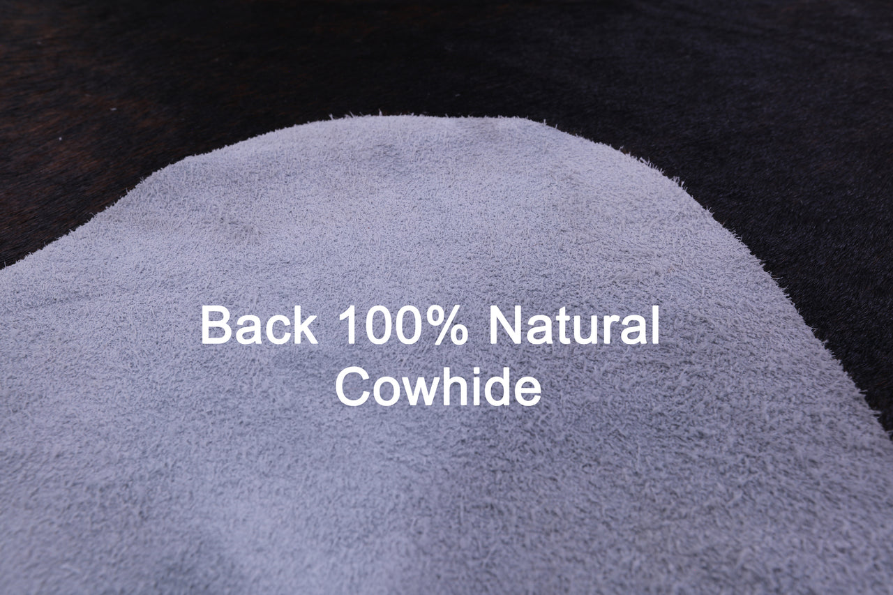 Dark Brindle Natural Cowhide Rug - XX-Large 8' 8"H x 7' 8"W