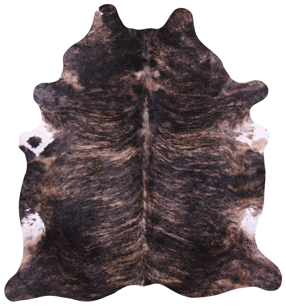 Light Brindle Natural Cowhide Rug - XX-Large 8' 3"H x 7' 7"W