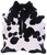 Black & White Natural Cowhide Rug - XX-Large 9' 0"H x 7' 8"W