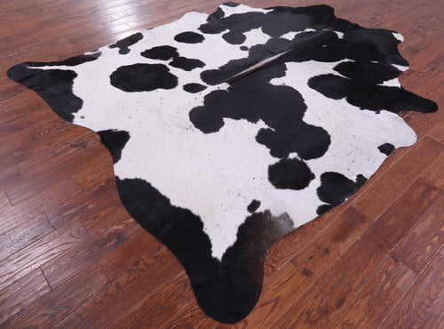 Black & White Natural Cowhide Rug - XX-Large 9' 0