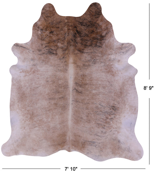 Light Brindle Natural Cowhide Rug - XX-Large 8' 9