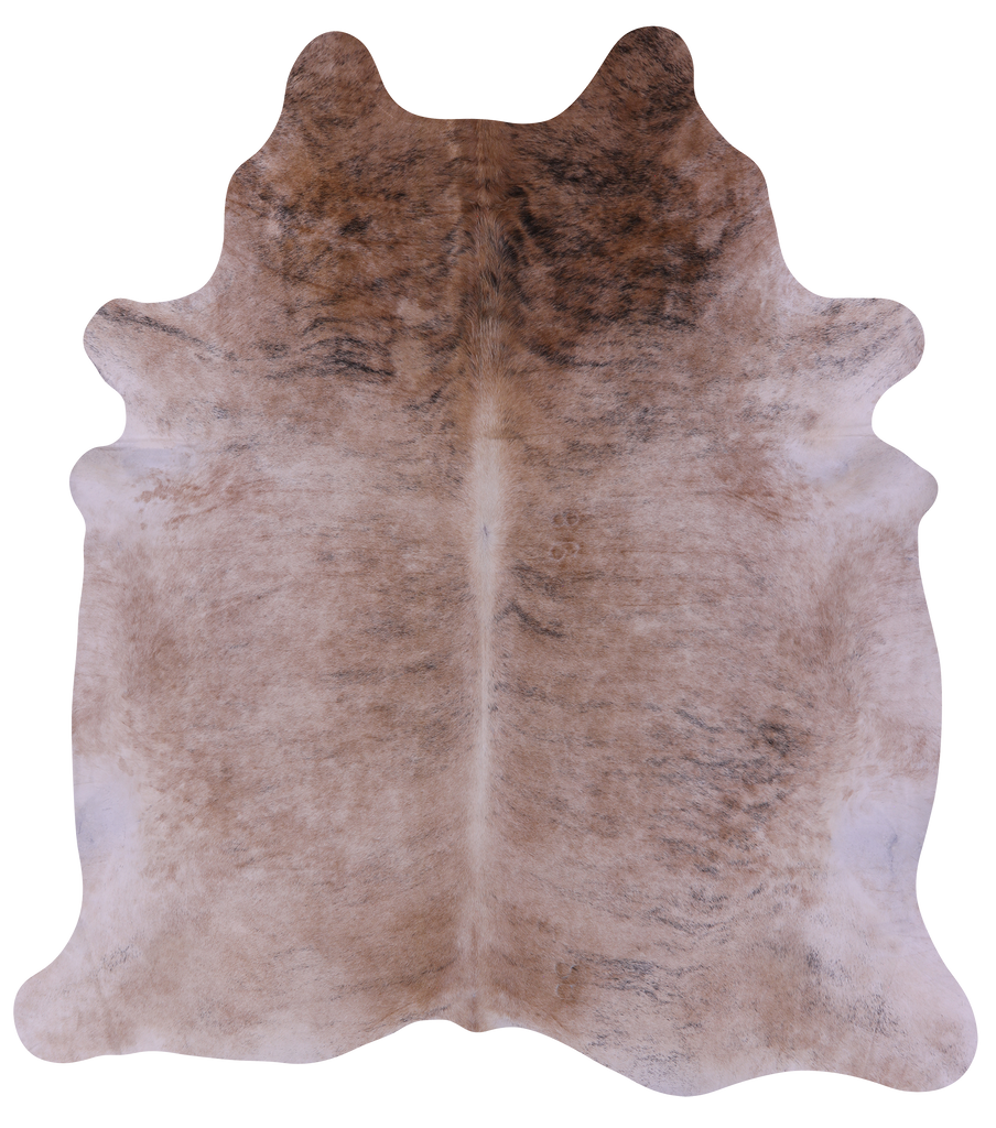 Light Brindle Natural Cowhide Rug - XX-Large 8' 9"H x 7' 10"W