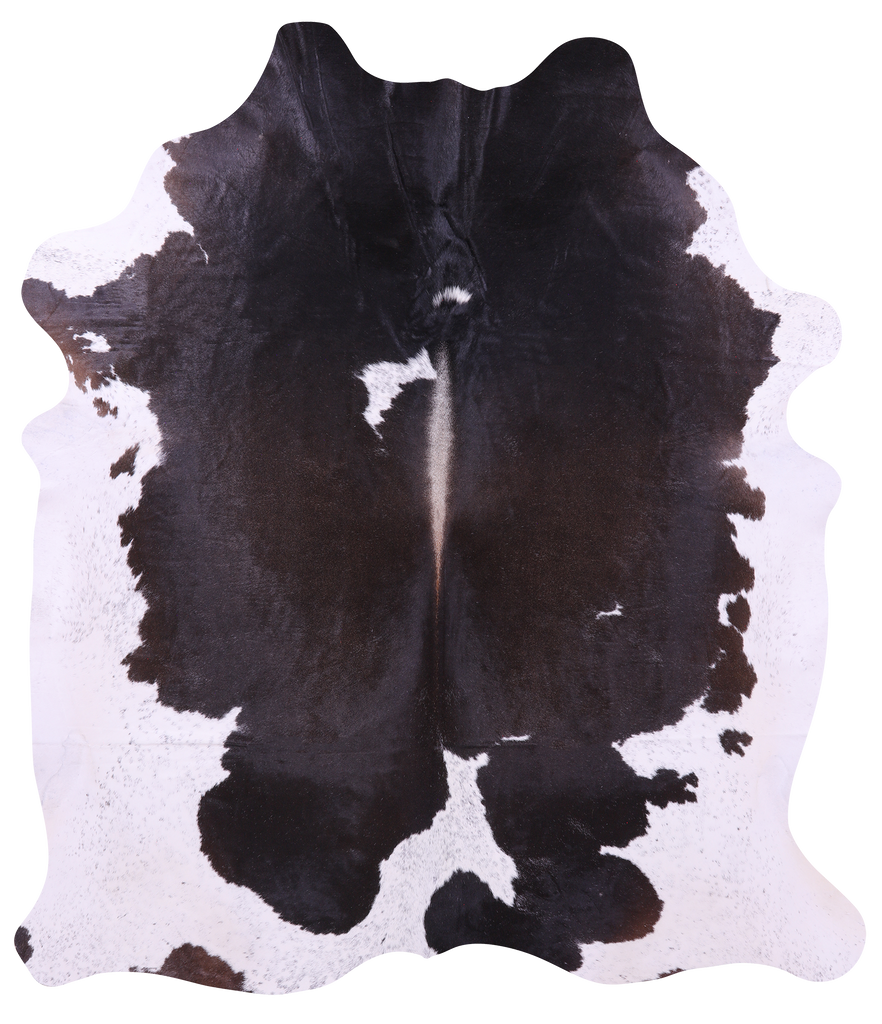 Brown & White Natural Cowhide Rug - XX-Large 8' 0"H x 7' 0"W