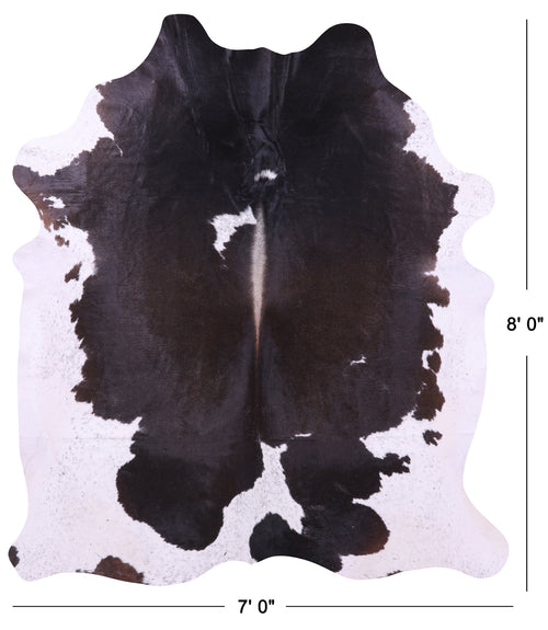 Brown & White Natural Cowhide Rug - XX-Large 8' 0