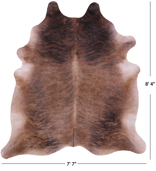 Light Brindle Natural Cowhide Rug - XX-Large 8' 4