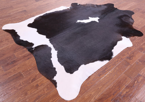 Black & White Natural Cowhide Rug - XX-Large 8' 6