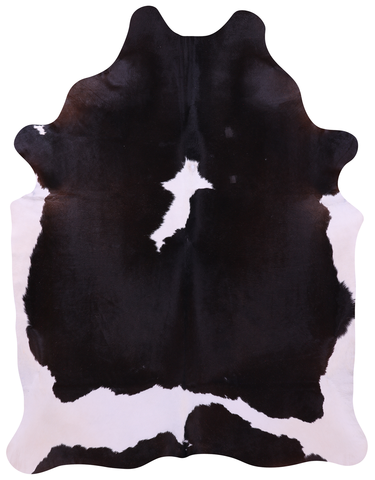 Black & White Natural Cowhide Rug - XX-Large 8' 6"H x 6' 7"W