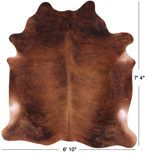 Brown Natural Cowhide Rug - XX-Large 7' 4