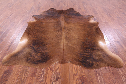 Brown Natural Cowhide Rug - XX-Large 7' 4