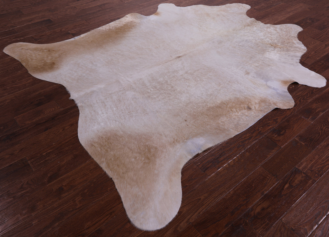 Beige Natural Cowhide Rug - XX-Large 8' 2"H x 7' 1"W