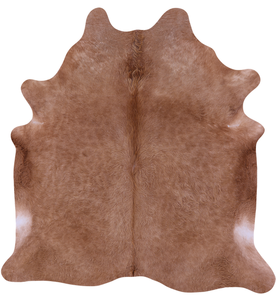 Light Brown Natural Cowhide Rug - X-Large 7' 3"H x 7' 0"W