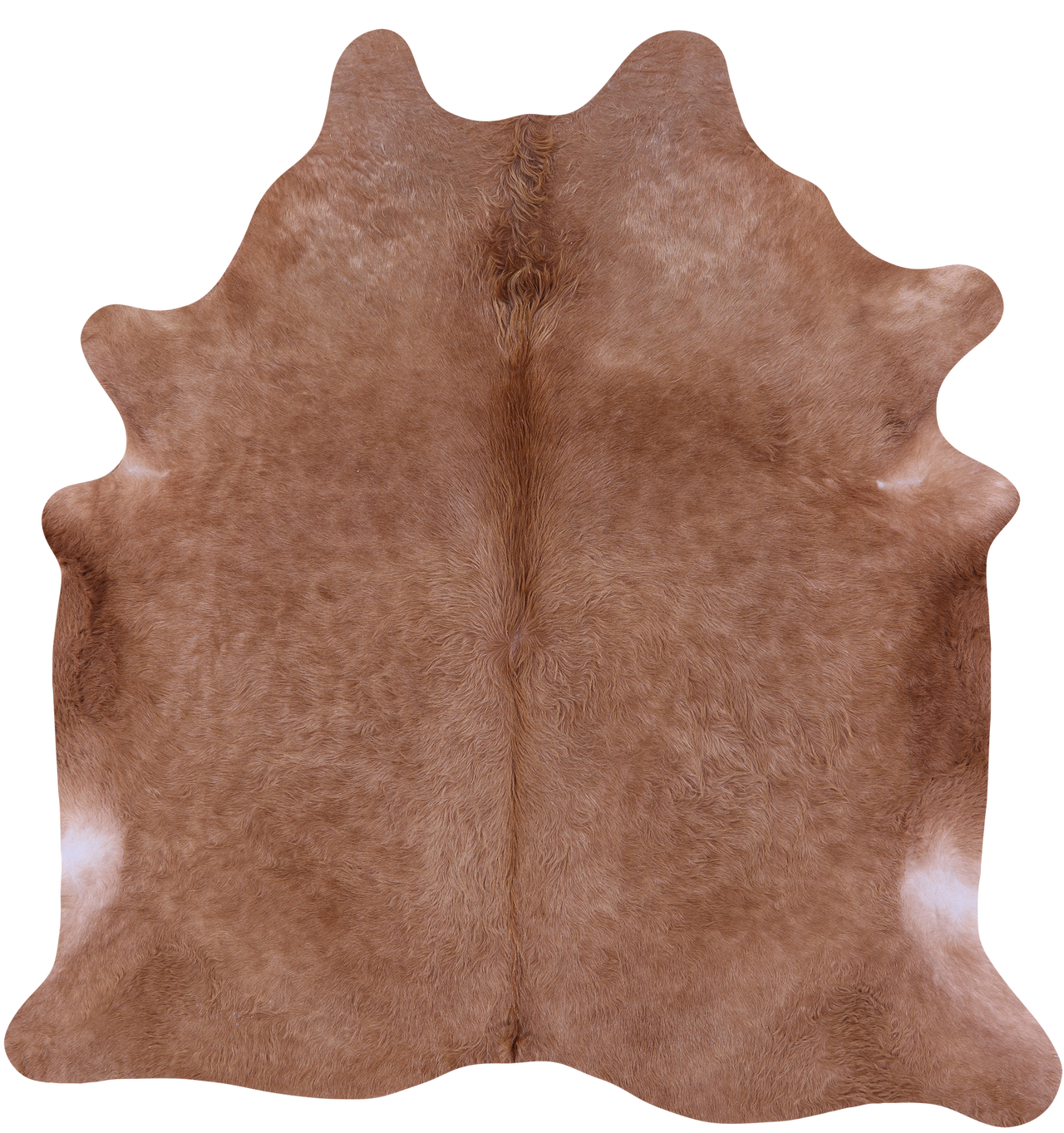 Light Brown Natural Cowhide Rug - X-Large 7' 3"H x 7' 0"W