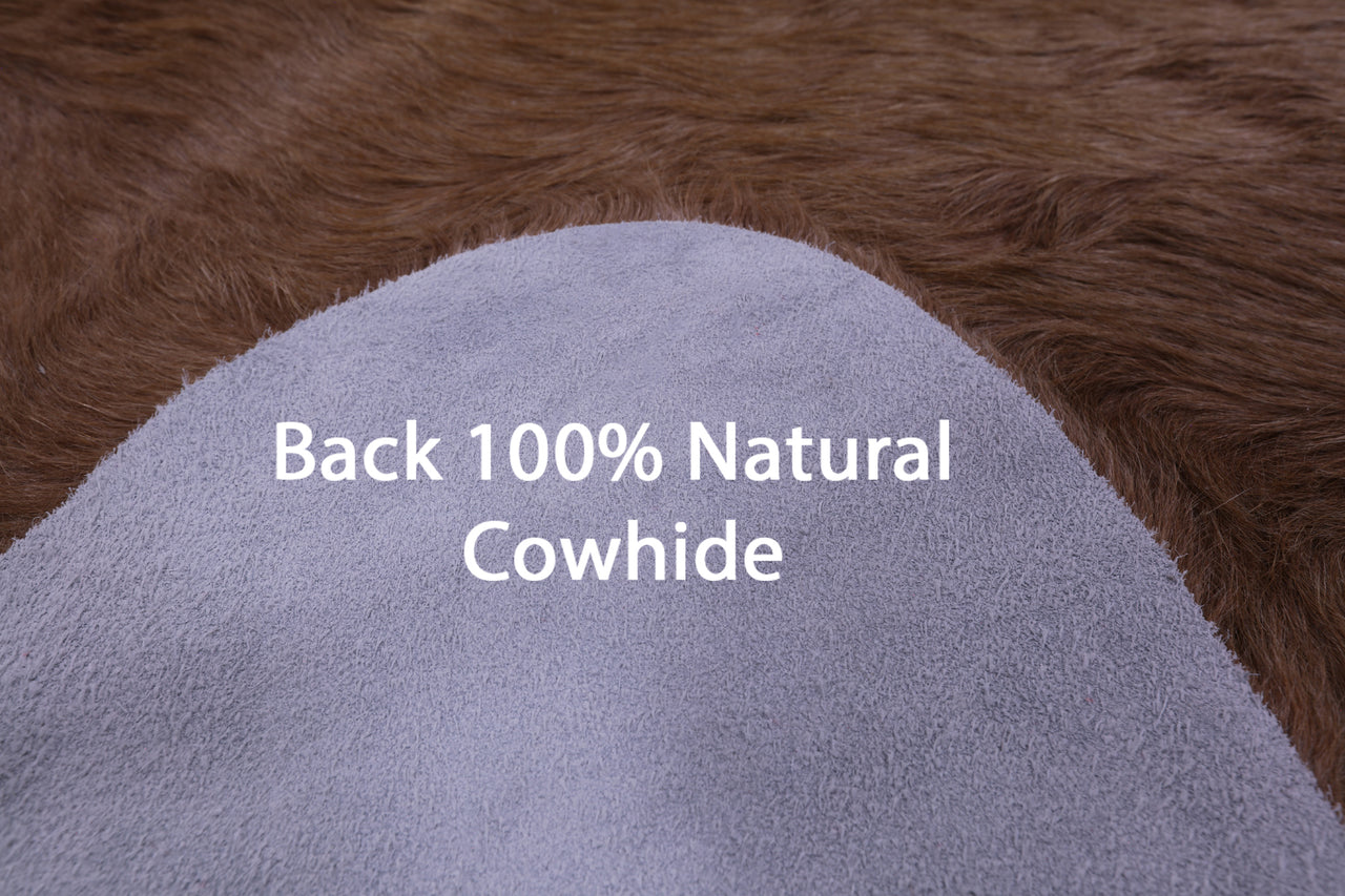 Light Brown Natural Cowhide Rug - X-Large 7' 3"H x 7' 0"W