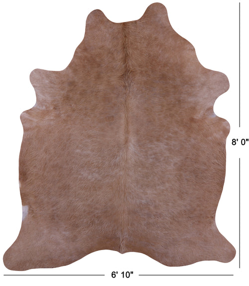 Light Brown Natural Cowhide Rug - XX-Large 8' 0