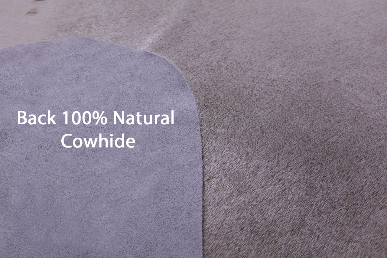 Grey & White Natural Cowhide Rug - XX-Large 7' 8"H x 6' 10"W