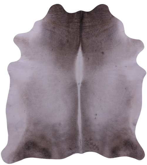 Grey & White Natural Cowhide Rug - XX-Large 7' 8