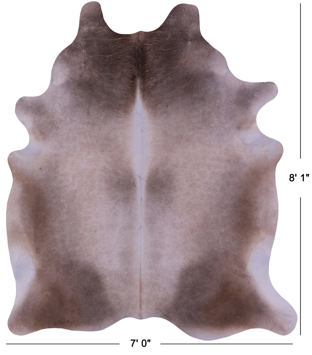 Champagne Natural Cowhide Rug - XX-Large 8' 1"H x 7' 0"W