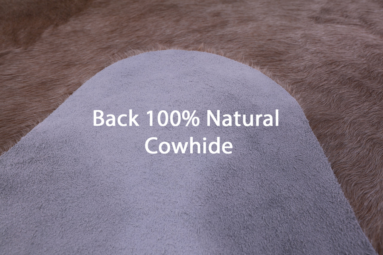 Light Brown Natural Cowhide Rug - XX-Large 7' 6"H x 7' 0"W
