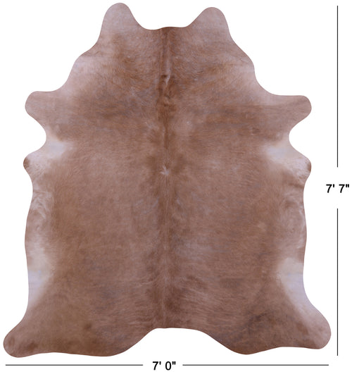 Light Brown Natural Cowhide Rug - XX-Large 7' 7