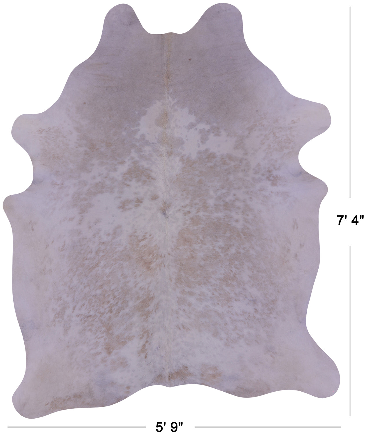Brown Salt & Pepper Natural Cowhide Rug - XX-Large 7' 4"H x 5' 9"W