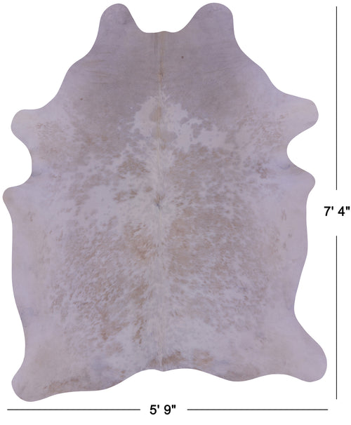 Brown Salt & Pepper Natural Cowhide Rug - XX-Large 7' 4