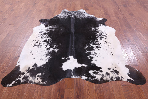 Black Salt & Pepper Natural Cowhide Rug - XX-Large 7' 6