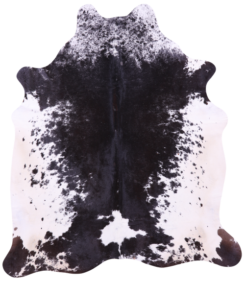 Black Salt & Pepper Natural Cowhide Rug - XX-Large 7' 6