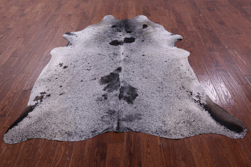 Black Salt & Pepper Natural Cowhide Rug - XX-Large 7' 6